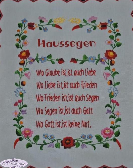Házi áldás németül Haussegen,43x33 cm