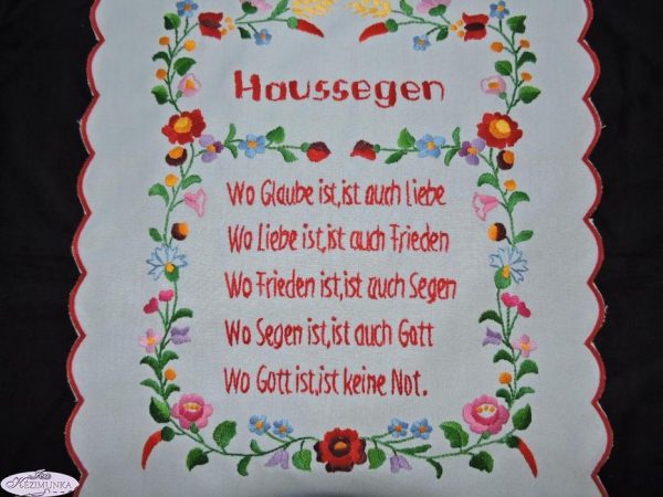 Házi áldás németül Haussegen,43x33 cm