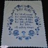 Házi Áldás Kalocsai Kékkel hímezve 65x55 cm