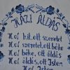 Házi Áldás Kalocsai Kékkel hímezve 65x55 cm