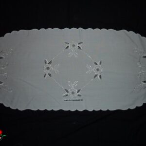 NAGYFUTÓ FEHÉR ovális riselt komlói minta 46x110 cm