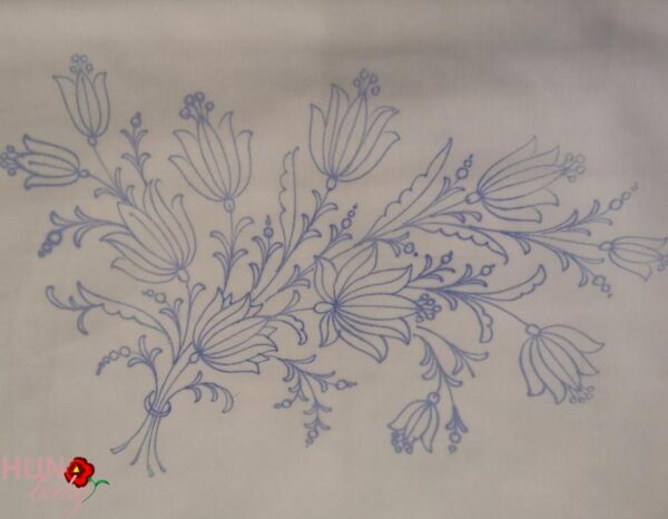 Párna előnyomott tulipános drapp 58x45 cm