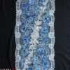 Riselt áttört futó kalocsai kékkel 80x33 cm