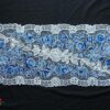 Riselt áttört futó kalocsai kékkel 80x33 cm