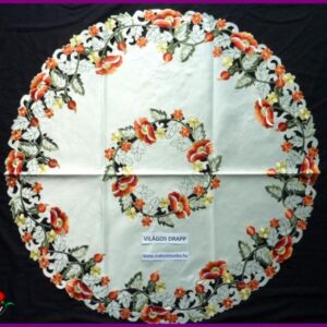 Terítő Gépi Pipacsos drapp 85 cm kör