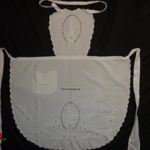 Kötény melles fehér nagy méret 90x55 cm