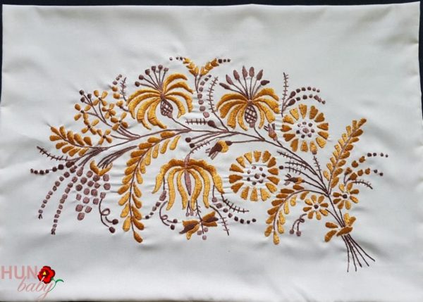 Párnahuzat hímzett Ókalocsai, csont szín 55x40