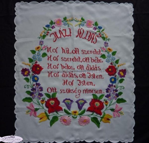 Falikép Házi áldás előnyomva szegett 65x55cm