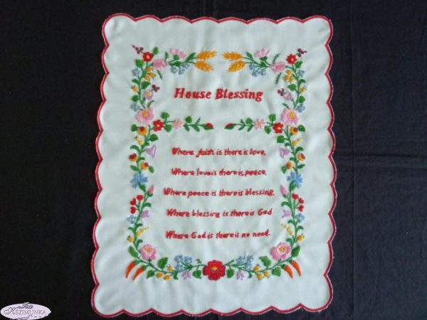 Házi Áldás,Kalocsai House Blessing 43x33 cm