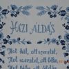 Falikép Házi Áldás Kalocsai kék 43x33 cm