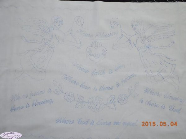 Előnyomott szegett Házi Áldás ANGOL 85x55 cm