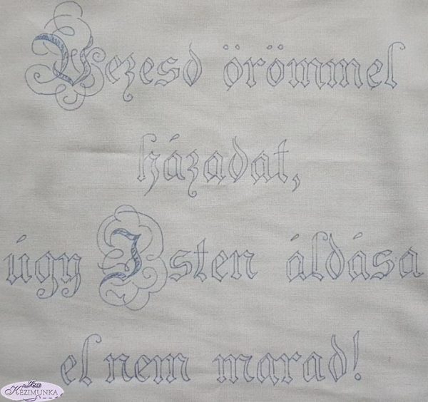 Falvédő,Vezesd örömmel házadat,előnyomott 82x50cm