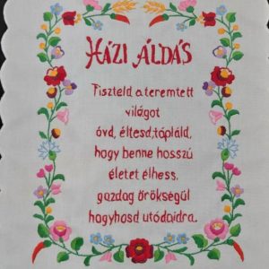 Házi Áldás"Tiszteld a teremtett"hímzett43x33cm