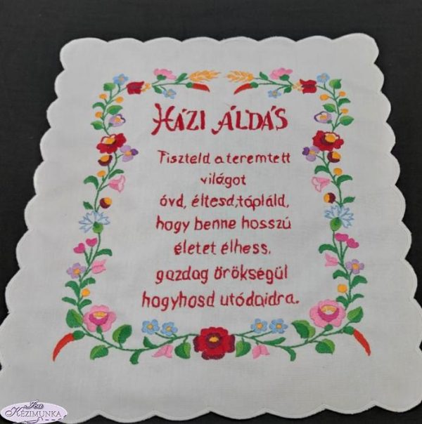 Házi Áldás"Tiszteld a teremtett"hímzett43x33cm