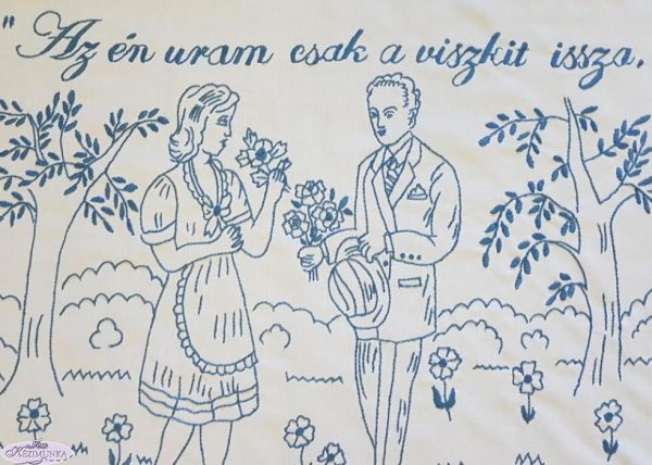 Előnyomott falvédő szegett,Az én uram 82x56cm