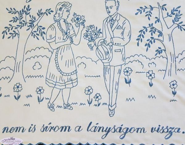 Előnyomott falvédő szegett,Az én uram 82x56cm