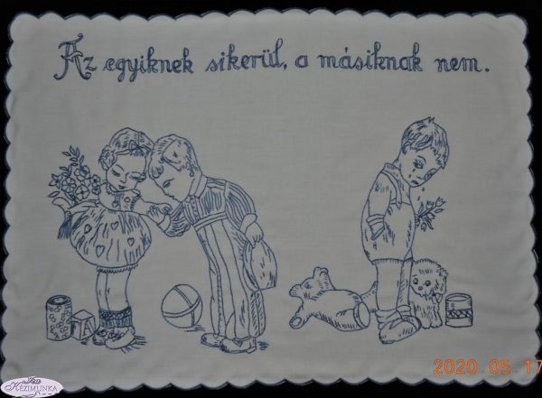 Előnyomott falvédő szegett,Az egyiknek sikerül 73x54cm