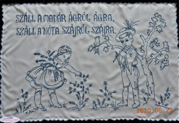 Falvédő előnyomott szegett,Száll a madár ágról