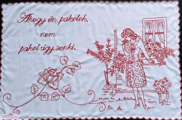 Előnyomott falvédő szegett Ahogy én pakolok 83x54 cm