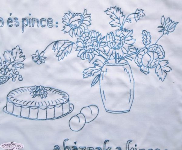 Előnyomott falvédő szegett,A konyha és pince 75x52cm