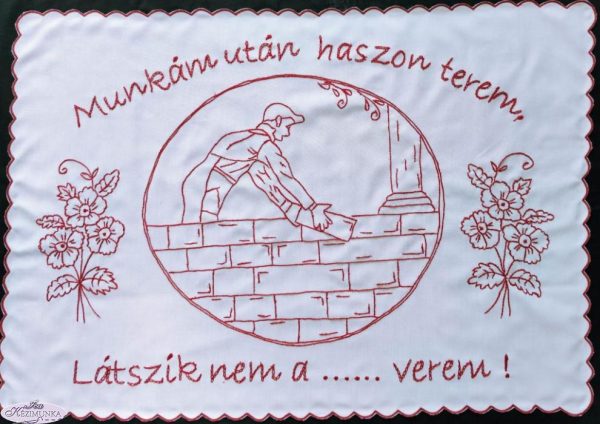 Előnyomott falvédő szegett,Munkám után haszon 80x55cm