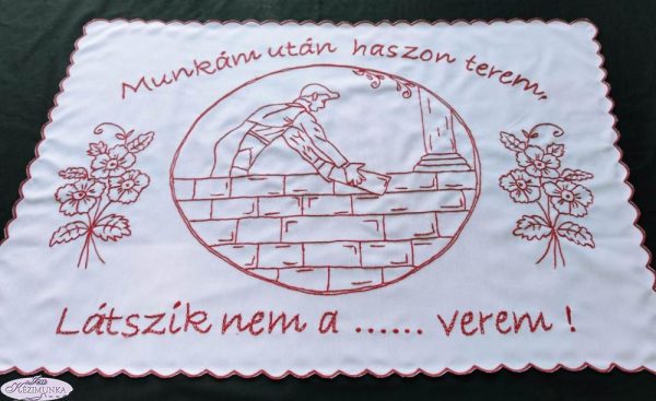 Előnyomott falvédő szegett,Munkám után haszon 80x55cm