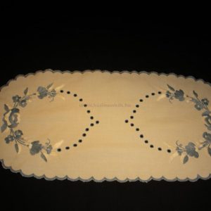 Hímzett terítő kalocsai kék hímzéssel 50x28 cm