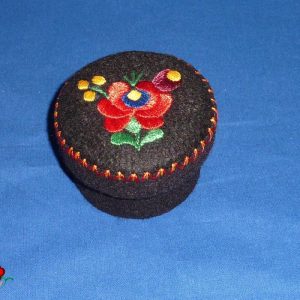 DÍSZDOBOZ fekete 7 cm