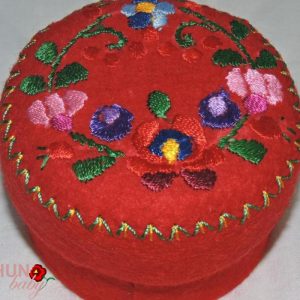 Díszdoboz ékszer tartó piros 10 cm