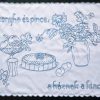 Előnyomott falvédő szegett, A konyha és pince 75x52cm