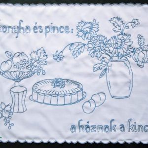 Előnyomott falvédő szegett, A konyha és pince 75x52cm