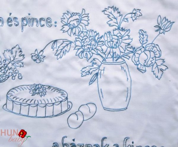 Előnyomott falvédő szegett, A konyha és pince 75x52cm