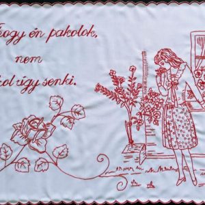 Előnyomott falvédő szegett Ahogy én pakolok 83x54 cm