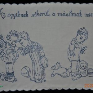 Előnyomott falvédő szegett, Az egyiknek sikerül 73x54cm
