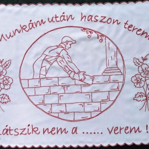 Előnyomott falvédő szegett, Munkám után haszon 80x55cm