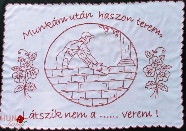 Előnyomott falvédő szegett, Munkám után haszon 80x55cm