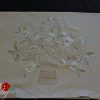 Hímzett párnahuzat drapp kosaras 56 x42 cm