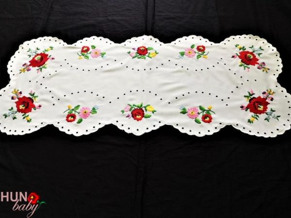 Hímzett terítő futó kalocsai luggalt 85x35 cm