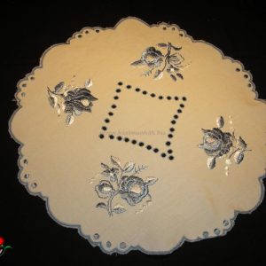 Hímzett terítő kék kalocsai kör 35 cm
