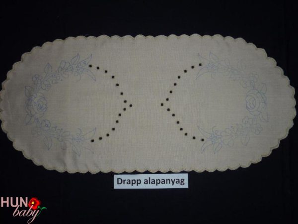 Kisterítő drapp szegett luggalt 53x25 cm (előnyomott)