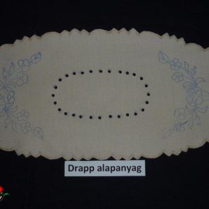 Kisterítő drapp szegett luggalt 44x22 cm (előnyomott)