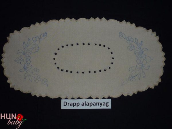 Kisterítő drapp szegett luggalt 44x22 cm (előnyomott)