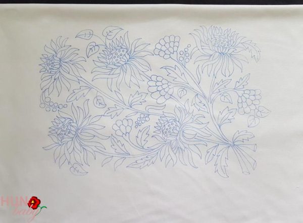 Párna előnyomott fehér, krizanténos 58x45 cm