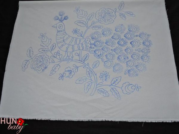 Párnahuzat előnyomott pávás 58x45cm
