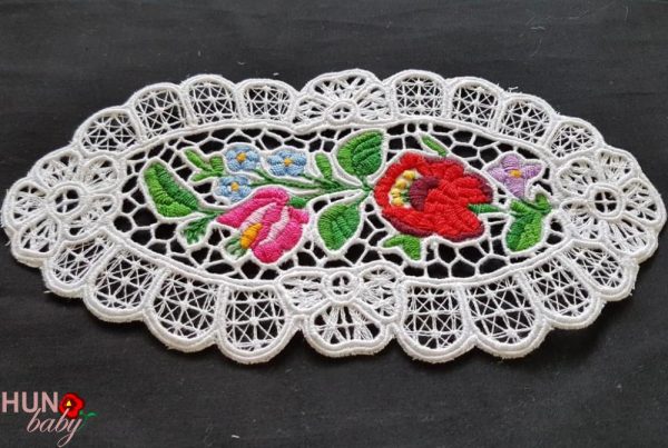 Riselt terítő kalocsai áttört 23x12 cm