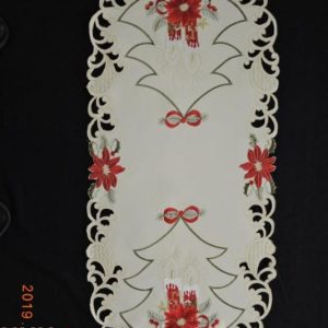 Karácsonyi terítő gépi drapp 85x35 cm