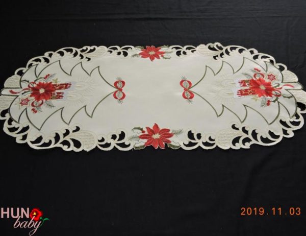Karácsonyi terítő gépi drapp 85x35 cm