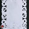 Karácsonyi terítő gépi fehér télapós macis 85x35 cm