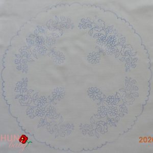 Előnyomott kalocsai terítő szegetlen kör 48 cm