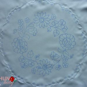 Előnyomott kalocsai terítő szegett kör 35 cm